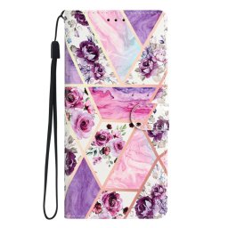 ART Pénztárcahuzat a Xiaomi-hoz Redmi Note 14 Pro+ 5G PURPLE MARBLE