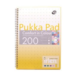 PUKKA PAD Spirálfüzet, A4, vonalas, 100 lap, PUKKA PAD "Irlen Jotta Gold"