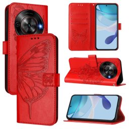 ART BUTTERFLY Pénztárca tok ZTE Blade A75 5G piros színhez