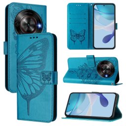 ART BUTTERFLY Pénztárca tok ZTE Blade A75 5G kék színhez