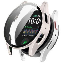 PC FULL COVER Műanyag borítás üveggel Samsung Galaxy Watch 7 40mm STARLIGHT