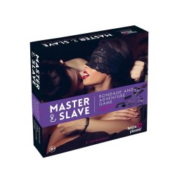 Master & Slave - kötözős játék szett (lila-fekete)