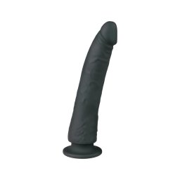 Easytoys - tapadókorongos 100% szilikon dildó (21cm) - fekete