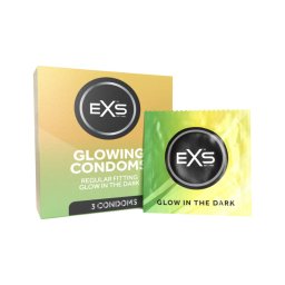 EXS Glow - világító óvszer (3 db)