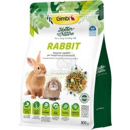 Gimbi Mother Nature Rabbit - állateledel nyulak számára 800 g