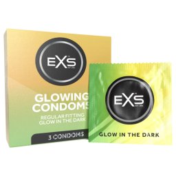 EXS Glow - világító óvszer (3 db)
