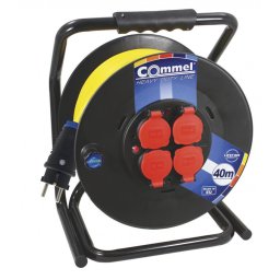 Commel Kábel dob - PVC 300 mm, egyfázisú, 16 A 230 V ~ 3500 W IP44, 3x1,5, 30M