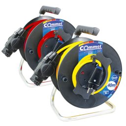 Commel Kábeldob - PVC 280 mm, Egyfázisú, T3-as csapfedeles elosztó, 25m, 16 A 230 V ~ 3500 W IP44