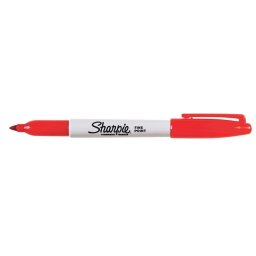 SHARPIE Alkoholos marker, 1 mm, kúpos, SHARPIE "Fine Point", piros