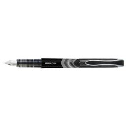 ZEBRA Töltőtoll, 0,6 mm, ZEBRA "Fountain pen", fekete
