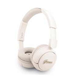 GUESS SCRIPT METAL LOGO bluetooth fejhallgató SZTEREO (v5.3, mikrofon, IPX4 vízálló) BÉZS