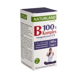 Naturland B 100% Komplex + Magnézium 375 kapszula 60x