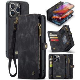 WALLET Védőtok pénztárcával 2 az 1-ben Apple iPhone 16 Pro fekete