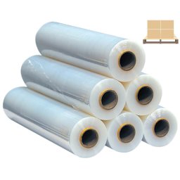 Sztreccsfólia, 1kg, 0,5m széles - 6 tekercs/karton - FÉL RAKLAPOS