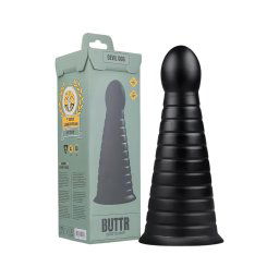 BUTTR Devil Dog - tapadókorongos dildó (fekete)