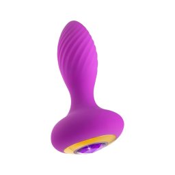 Oh My Gem - vibrációs anál plug kővel (lila)