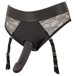 You2Toys - felcsatolható dildó alsóval, strap-on szett (fekete)