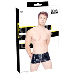 Black Level - cipzáras, fényes férfi short (fekete)