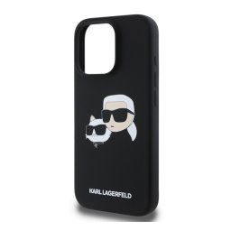 KARL LAGERFELD LIQUID SILICONE DOUBLE HEADS MAGSAFE szilikon telefonvédő (ütésállóság, MagSafe) FEKETE Apple iPhone 16 Pro