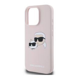 KARL LAGERFELD LIQUID SILICONE DOUBLE HEADS MAGSAFE szilikon telefonvédő (ütésállóság, MagSafe) RÓZSASZÍN Apple iPhone 16 Pro
