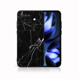 MY ART Védőtok Google Pixel 9a BLACK MARBLE készülékhez (142)