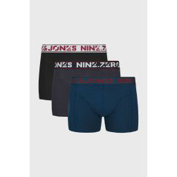 3PACK JACK AND JONES JACColton pamut boxeralsó kékes-fekete L