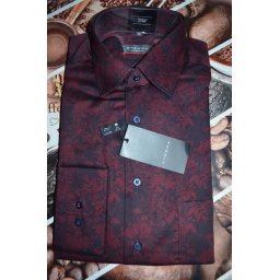 Eterna modern fit bordó mintás férfi ing, 38