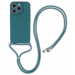 PROTEMIO ROPE Tok zsinórral Apple iPhone 16 Pro sötétzöld
