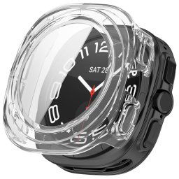PC FULL COVER Műanyag tok üveggel Samsung Galaxy Watch Ultra / Watch Ultra 2025 átlátszó
