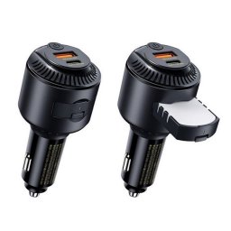 REMAX YATOY autós töltő USB+Type-C aljzat (60W, PD gyorstöltő, illatosító) FEKETE