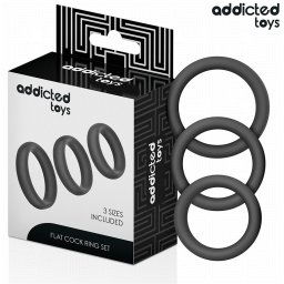 ADDICTED TOYS - prémium lapos szilikon gyűrűk szettje