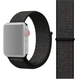 NYLON szíj Apple Watch 9 / 8 / 7 (45mm) / 6 / SE / 5/4 (44 mm) / 3/2/1 (42 mm) fekete
