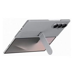 SAMSUNG szilikon telefonvédő (matt, kitámasztó + képernyővédő fólia) VILÁGOSSZÜRKE Samsung Galaxy Z Fold7 (SM-F966)
