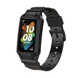 GLACIER Védőtok pánttal Huawei Band 6 / 7 / Honor Band 6 fekete