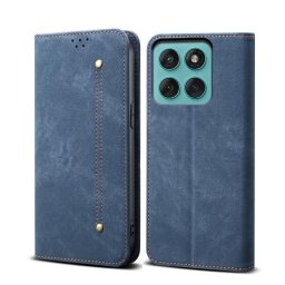 DENIM Pénztárca tok Motorola Moto G86 5G készülékhez, kék