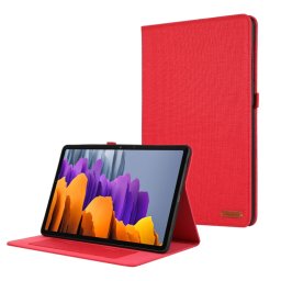FABRIC Felhajtható tok Samsung Galaxy Tab S9 FE / Tab S10 FE piros színben