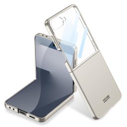 GKK Műanyag tok üveggel a külső kijelzőhöz Samsung Galaxy Z Flip7 5G TITANIUM GREY