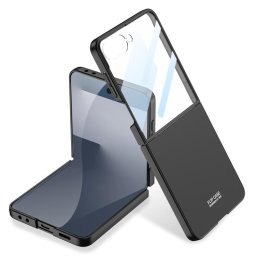 GKK Műanyag tok üveggel a Samsung Galaxy Z Flip7 5G külső kijelzőjéhez, fekete