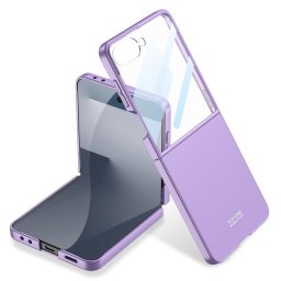 GKK Műanyag tok üveggel a külső kijelzőhöz Samsung Galaxy Z Flip7 5G lila