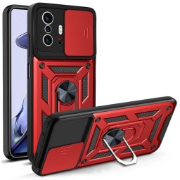 RING CAMERA Védőtok tartóval Xiaomi 11T / 11T Pro piros színben