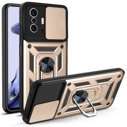 RING CAMERA Arany színű védőtok tartóval Xiaomi 11T / 11T Pro telefonhoz