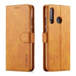 IMEEKE Pénztárca tok Huawei P30 Lite készülékhez, világosbarna