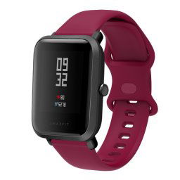 BUTTERFLY szilikon szíj Xiaomi Amazfit GTS 2 / GTS 2e / GTS 2 Mini 20mm bordó