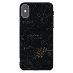 Átlátszó szilikon tok az alábbi mobiltelefonokra Apple iPhone X/XS - SCRATCH