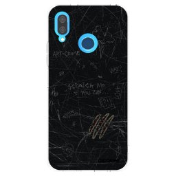 Átlátszó szilikon tok az alábbi mobiltelefonokra Huawei P20 Lite - SCRATCH