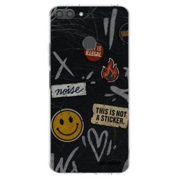 Átlátszó szilikon tok az alábbi mobiltelefonokra Huawei P Smart - STICKERS x TAGS