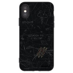 Fekete szilikon tok az alábbi mobiltelefonokra Apple iPhone X/XS - SCRATCH