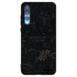 Fekete szilikon tok az alábbi mobiltelefonokra Huawei P20 Pro - SCRATCH