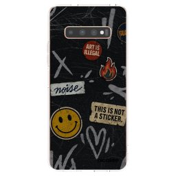 Átlátszó szilikon tok az alábbi mobiltelefonokra Samsung Galaxy S10 Plus G975 - STICKERS x TAGS