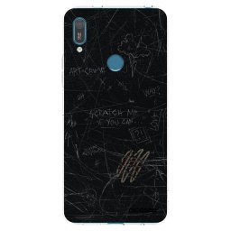 Átlátszó szilikon tok az alábbi mobiltelefonokra Huawei Y7 2019 - SCRATCH